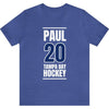 Paul 20 Tampa Bay Hockey Blue Vertical Design Unisex T-Shirt