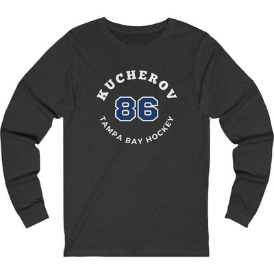 Kucherov 86 Tampa Bay Hockey Number Arch Design Unisex Jersey Long Sleeve Shirt