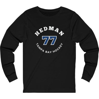 Hedman 77 Tampa Bay Hockey Number Arch Design Unisex Jersey Long Sleeve Shirt