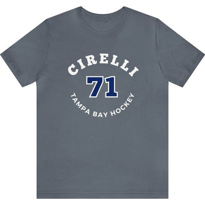 Cirelli 71 Tampa Bay Hockey Number Arch Design Unisex T-Shirt