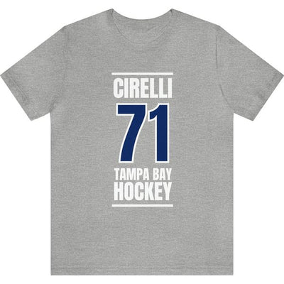 Cirelli 71 Tampa Bay Hockey Blue Vertical Design Unisex T-Shirt