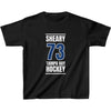 Sheary 73 Tampa Bay Hockey Blue Vertical Design Kids Tee