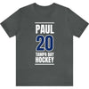 Paul 20 Tampa Bay Hockey Blue Vertical Design Unisex T-Shirt