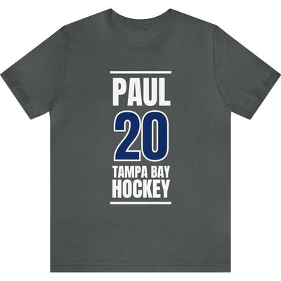 Paul 20 Tampa Bay Hockey Blue Vertical Design Unisex T-Shirt