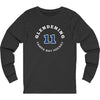 Glendening 11 Tampa Bay Hockey Number Arch Design Unisex Jersey Long Sleeve Shirt