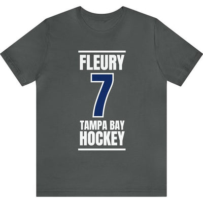 Fleury 7 Tampa Bay Hockey Blue Vertical Design Unisex T-Shirt