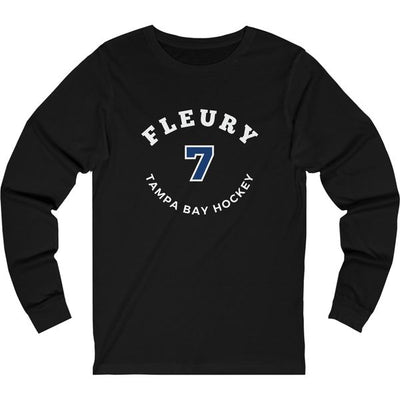 Fleury 7 Tampa Bay Hockey Number Arch Design Unisex Jersey Long Sleeve Shirt