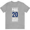 Paul 20 Tampa Bay Hockey Blue Vertical Design Unisex T-Shirt