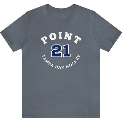 Point 21 Tampa Bay Hockey Number Arch Design Unisex T-Shirt