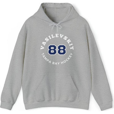 Vasilevskiy 88 Tampa Bay Hockey Number Arch Design Unisex Hooded Sweatshirt