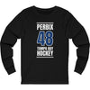 Perbix 48 Tampa Bay Hockey Blue Vertical Design Unisex Jersey Long Sleeve Shirt