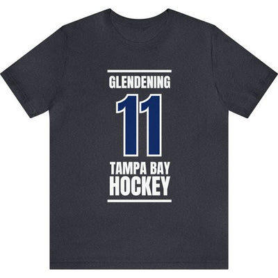 Glendening 11 Tampa Bay Hockey Blue Vertical Design Unisex T-Shirt