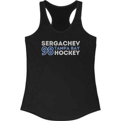 Sergachev 98 Tampa Bay Hockey Grafitti Wall Design Women's Ideal Racerback Tank Top