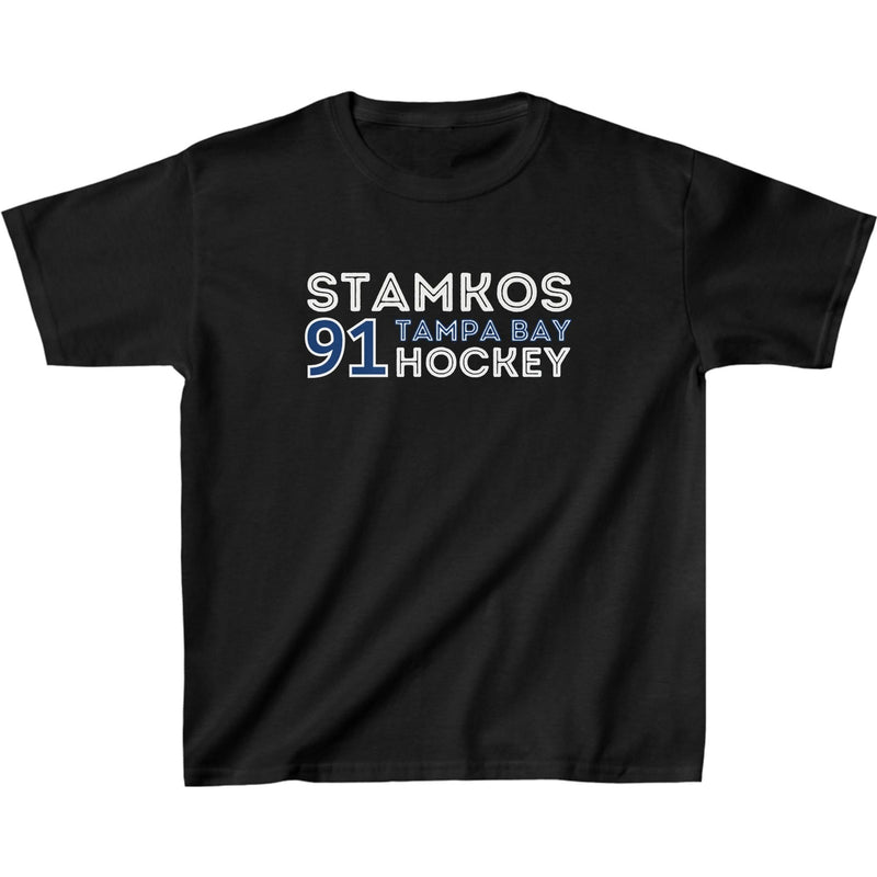 Stamkos 91 Tampa Bay Hockey Grafitti Wall Design Kids Tee