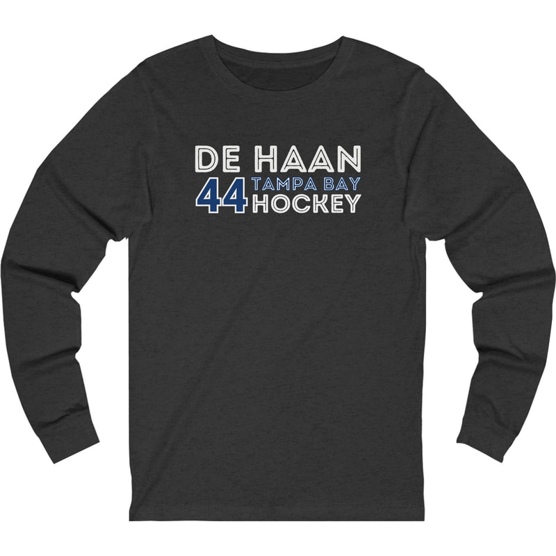 de Haan 44 Tampa Bay Hockey Grafitti Wall Design Unisex Jersey Long Sleeve Shirt