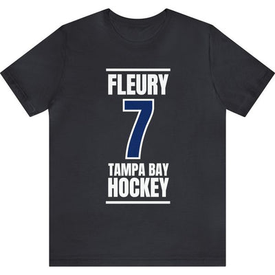 Fleury 7 Tampa Bay Hockey Blue Vertical Design Unisex T-Shirt