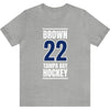 Brown 22 Tampa Bay Hockey Blue Vertical Design Unisex T-Shirt