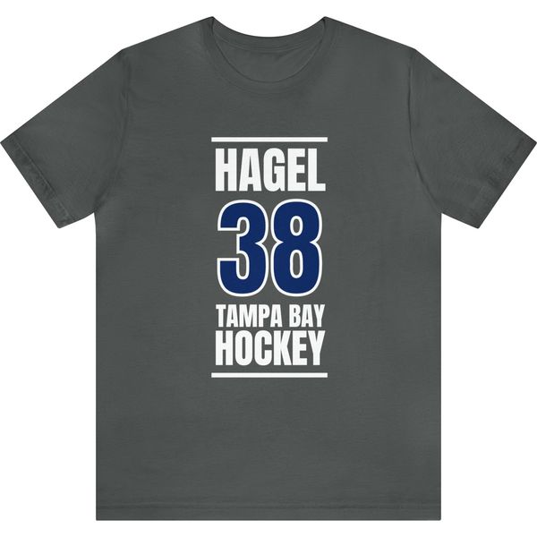 Hagel 38 Tampa Bay Hockey Blue Vertical Design Unisex T-Shirt