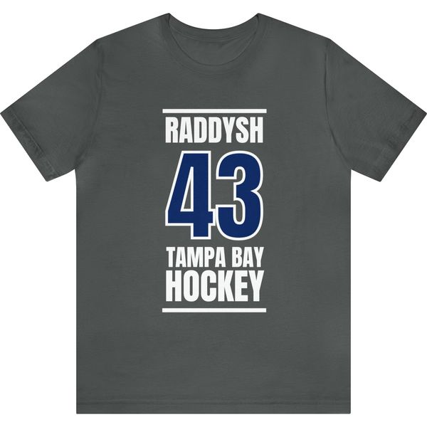 Raddysh 43 Tampa Bay Hockey Blue Vertical Design Unisex T-Shirt