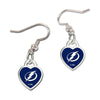 Tampa Bay Lightning 3D Heart Dangle Earrings