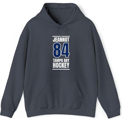 Jeannot 84 Tampa Bay Hockey Blue Vertical Design Unisex Hooded Sweatshirt