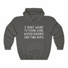 "I Just Want To Drink Wine And Watch Hockey" Unisex Hooded Sweatshirt