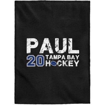 Paul 20 Tampa Bay Hockey Velveteen Plush Blanket