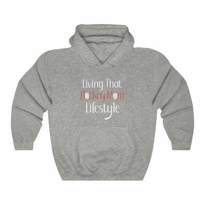 "Living That Hockey Mom Lifestyle" Unisex Hooded Sweatshirt