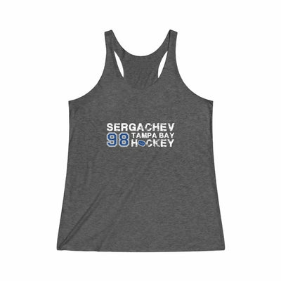 Sergachev 98 Tampa Bay Hockey Women's Tri-Blend Racerback Tank