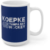 Koepke 45 Tampa Bay Hockey Ceramic Coffee Mug In Blue, 15oz