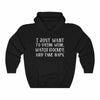 "I Just Want To Drink Wine And Watch Hockey" Unisex Hooded Sweatshirt