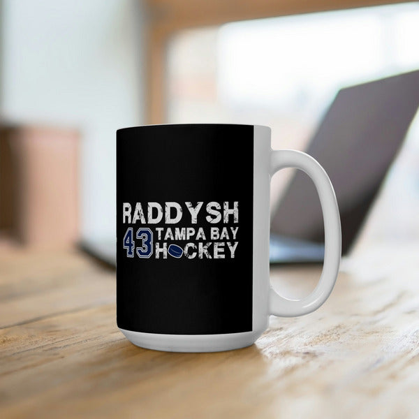 Raddysh 43 Tampa Bay Hockey Ceramic Coffee Mug In Black, 15oz