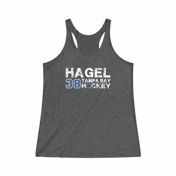 Hagel 38 Tampa Bay Hockey Women's Tri-Blend Racerback Tank Top