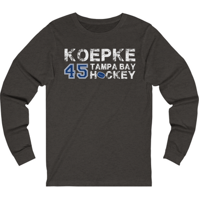 Koepke 45 Tampa Bay Hockey Unisex Jersey Long Sleeve Shirt