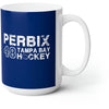 Perbix 48 Tampa Bay Hockey Ceramic Coffee Mug In Blue, 15oz