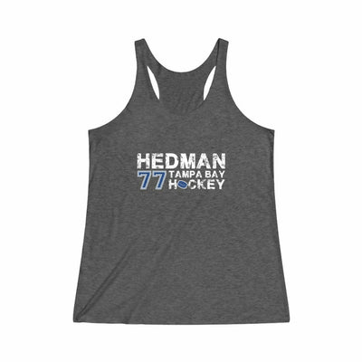 Hedman 77 Tampa Bay Hockey Women's Tri-Blend Racerback Tank