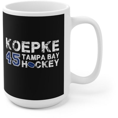 Koepke 45 Tampa Bay Hockey Ceramic Coffee Mug In Black, 15oz