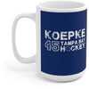 Koepke 45 Tampa Bay Hockey Ceramic Coffee Mug In Blue, 15oz