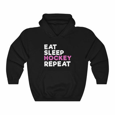 "Eat Sleep Hockey Repeat" Unisex Hooded Sweatshirt