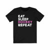 "Eat, Sleep, Hockey, Repeat" Unisex Jersey Tee