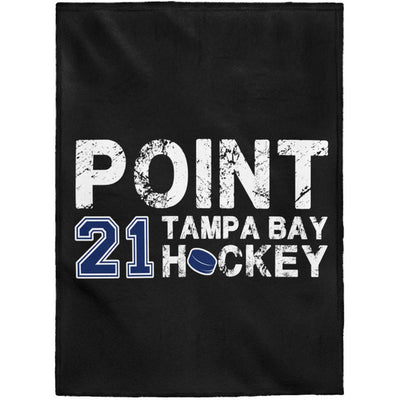 Point 21 Tampa Bay Hockey Velveteen Plush Blanket