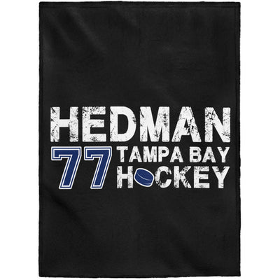 Hedman 77 Tampa Bay Hockey Velveteen Plush Blanket