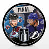 Stamkos vs. MacKinnon 2022 Stanley Cup Final Souvenir Hockey Puck