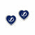 Tampa Bay Lightning 3D Heart Post Earrings