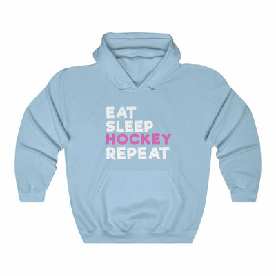 "Eat Sleep Hockey Repeat" Unisex Hooded Sweatshirt