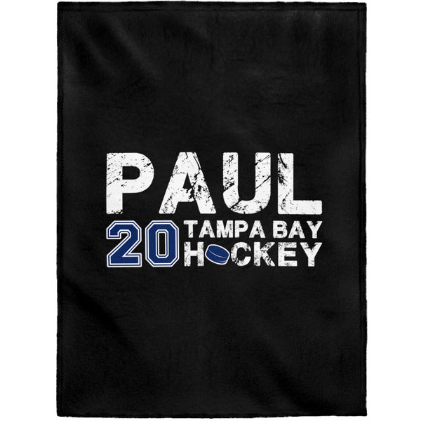 Paul 20 Tampa Bay Hockey Velveteen Plush Blanket