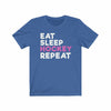 "Eat, Sleep, Hockey, Repeat" Unisex Jersey Tee