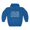 "I Just Want To Drink Wine And Watch Hockey" Unisex Hooded Sweatshirt