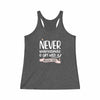 "Never Underestimate A Girl With Hockey Stick" Women's Tri-Blend Racerback Tank Top