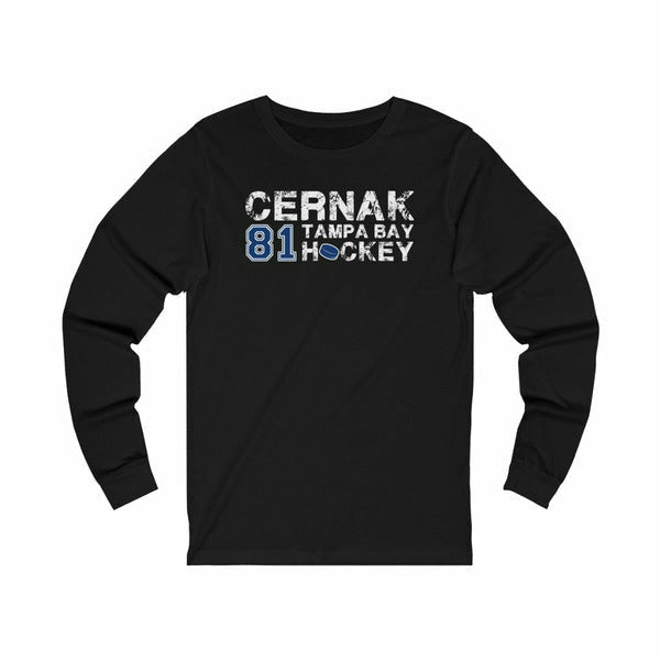 Cernak 81 Tampa Bay Hockey Unisex Jersey Long Sleeve Shirt